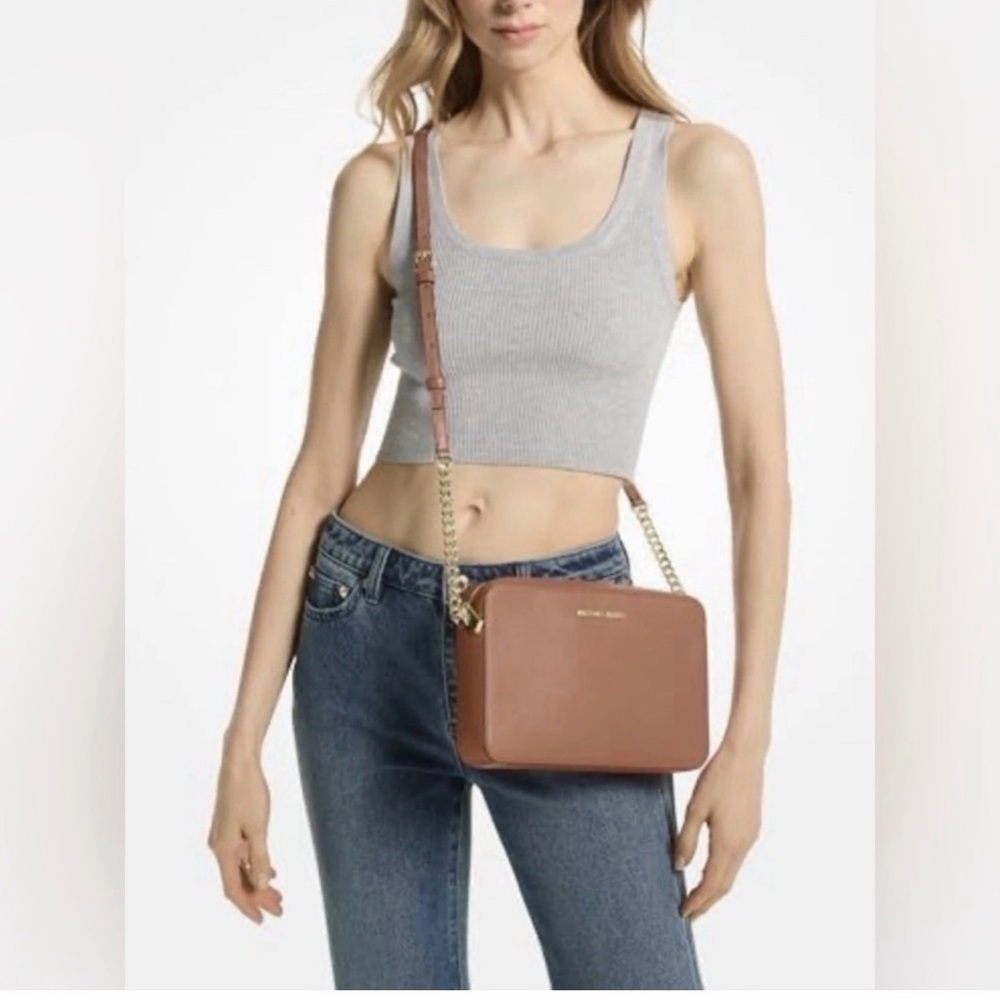 NWT Michael Kors JetSet Brown Crossbody Bag